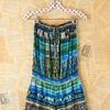 Free People Vintage Printed Strapless Romper in Blue (multi) - Lyst