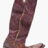 Golden Goose Deluxe Brand Maroon Calf High Zip Boots in Purple (maroon) - Lyst