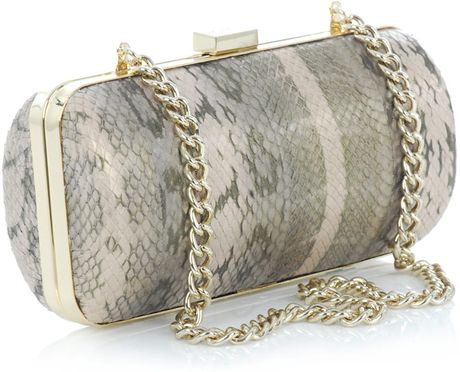 Max Mara Tahiti Clutch Bag in Gray (pink) - Lyst
