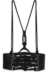 Prabal Gurung Leather and Cord Harnessstyle Belt
