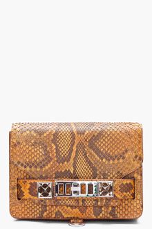 Proenza Schouler PS11 Tan Python Skin Clutch - Lyst