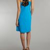 Vivi Boutique Lace Back Tricolour Dress in Blue - Lyst