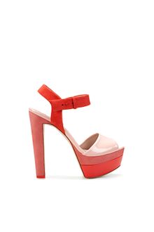 Zara Combined Patent Leather Sandal - Lyst