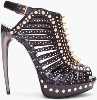  Black Studded Heels 