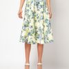 Asos Collection Asos Midi Skirt in Floral Print in Blue (yellowprint) - Lyst