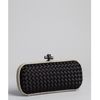 Bottega Veneta Black Intrecciato Silk Faille Knot Large Box Clutch in Black - Lyst