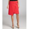 Celine Red Stretch Cotton Twill Foldover Flap Skirt in Red - Lyst