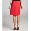 Celine Red Stretch Cotton Twill Foldover Flap Skirt in Red - Lyst