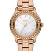 Dkny Glitz Small Round Dial Bracelet Watch in Gold (rosegold) - Lyst