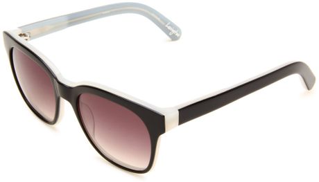 Elizabeth And James Lexington Rectangle Sunglasses in Black for Men (black & white frame/brown lens) - Lyst