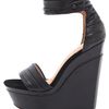 L.a.m.b. Iowa Platform Wedge Sandals in Black - Lyst