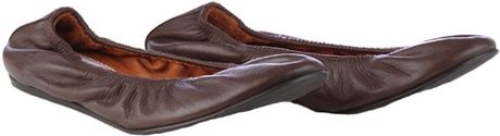 Lanvin Classic Ballerina in Brown (dark brown) - Lyst