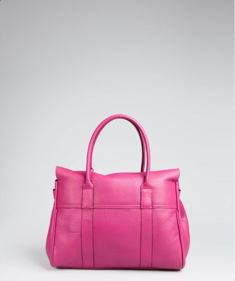 Mulberry Pink Pebbled Leather Bayswater Shoulder Bag in Pink | Lyst