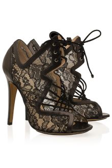 Nicholas Kirkwood Lace Up Lace Shoe Boot - Lyst