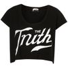 Topshop The Truth Crop Top By Illustrated People in Black - Lyst
