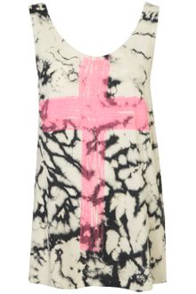 Topshop Tie Dye Fluro Cross Vest - Lyst