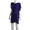 Bcbgmaxazria Persian Blue Jersey Rose Lace Embellished Asymmetrical Dress in Blue - Lyst