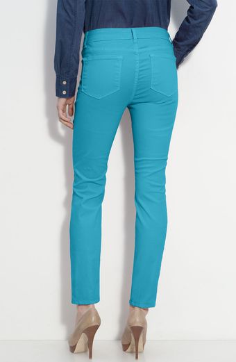 Blue Essence Skinny Twill Ankle Jeans - Lyst
