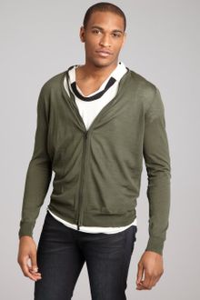 Bottega Veneta Forest Wool Zip Around Cardigan Sweater - Lyst