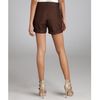 Celine Brown Silk Pleated Shorts in Brown - Lyst