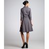 Celine Pewter Stretch Cotton Knotted Front Long Sleeve Shirtdress in Gray (pewter) - Lyst