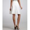 Celine White Stretch Cotton Foldover Flap Skirt in White - Lyst