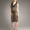 Dolce & Gabbana Laceneck Leopardprint Dress in Animal (leopard) - Lyst
