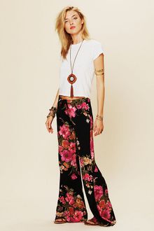 Free People Floral Drawstring Bell Bottoms - Lyst