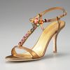 Giuseppe Zanotti Jeweled Metallic Leather Sandal in Gold (bronze) - Lyst