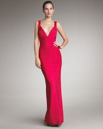  V-neck Halter Gown 