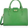 J.crew Edie Attaché Leather Tote in Green - Lyst