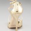 Jimmy Choo Lance Wavy Strap Sandal in Gold - Lyst