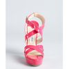 Jimmy Choo Hot Pink Patent Leather Louisa Crisscross Platform Sandals in Pink - Lyst