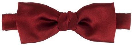 Lanvin Twill Silk Bow Tie in Red for Men - Lyst