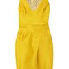 Lela Rose Embellished Woven Silk Organza Dress in Yellow (marigold) - Lyst