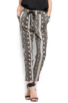 Mango Snake Print Trousers - Lyst