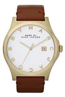 Marc By Marc Jacobs Henry Leather Strap Watch - Lyst
