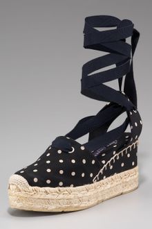 Ralph Lauren Uma Polka-dot Espadrille - Lyst