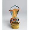 Yves Saint Laurent Tan Colorblock Suede Strappy Tribute Platform Sandals in Blue (tan) - Lyst