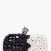 Alexander Mcqueen Black White Punk Shell Clutch in Black - Lyst