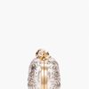 Alexander Mcqueen Metallic Nappa Whipstitch Clutch in Silver (gold) - Lyst