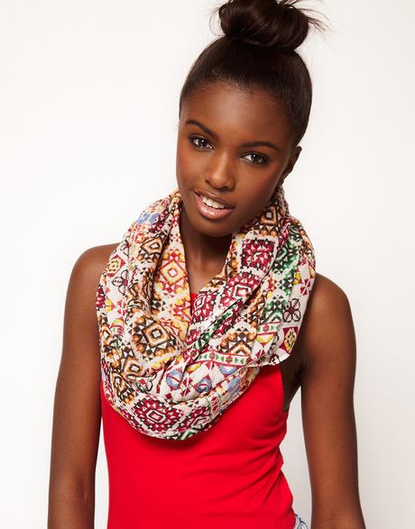 Asos Asos Mixed Pattern Print Snood in Multicolor (multi) - Lyst