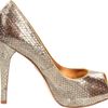 Badgley Mischka Womens Willoe Peeptoe Pump in Gold (gold metallic) - Lyst