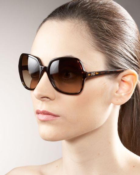 Dolce & Gabbana Plastic Sunglasses in Brown (black) - Lyst