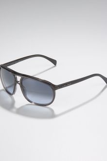 Giorgio Armani Round Plastic Aviator Sunglasses - Lyst