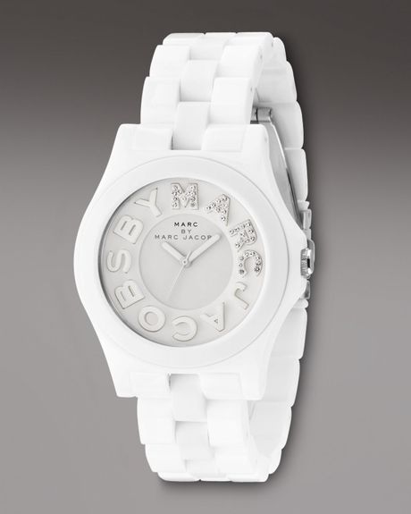 Marc By Marc Jacobs Marco Marc Watch in White - Lyst
