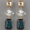 Oscar De La Renta Faceted Crystal Drop Earrings in Gold (one size) - Lyst