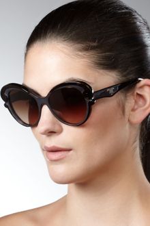 Prada Cat-eye Sunglasses, Brown - Lyst