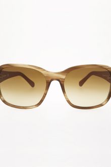 Tory Burch Oversized Square Sunglasses with Leather Thinge - Lyst