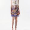 Zara Combined Crepe Dress with Flowers in Blue - Lyst